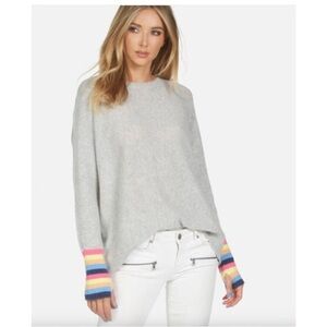 Michael Lauren RUPERT LE DRAPED cashmere crewneck SWEATER - Medium